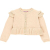Knit Jacket, Beige - Jackets - 1 - thumbnail