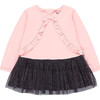 Knit Dress, Pink & Navy - Dresses - 1 - thumbnail
