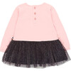 Knit Dress, Pink & Navy - Dresses - 2
