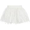 Tulle Flower Skirt, White - Skirts - 1 - thumbnail