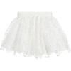 Tulle Flower Skirt, White - Skirts - 2
