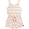 Striped Romper, Pale Pink - Rompers - 1 - thumbnail