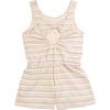 Striped Romper, Pale Pink - Rompers - 2