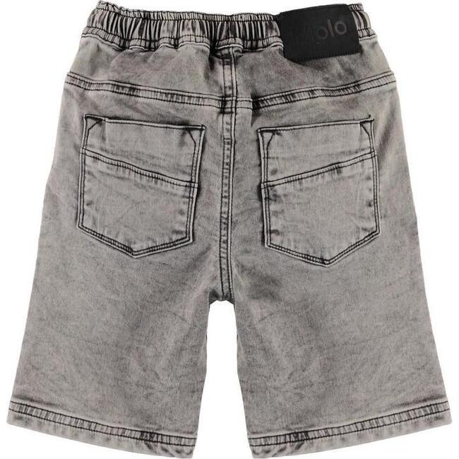 Stonewash Denim Shorts, Gray - Shorts - 2