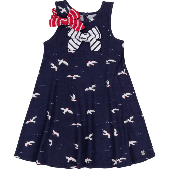 Seagulls Dress, Navy