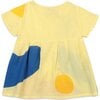 Play Landscape Buttoned Dress, Yellow - Dresses - 2