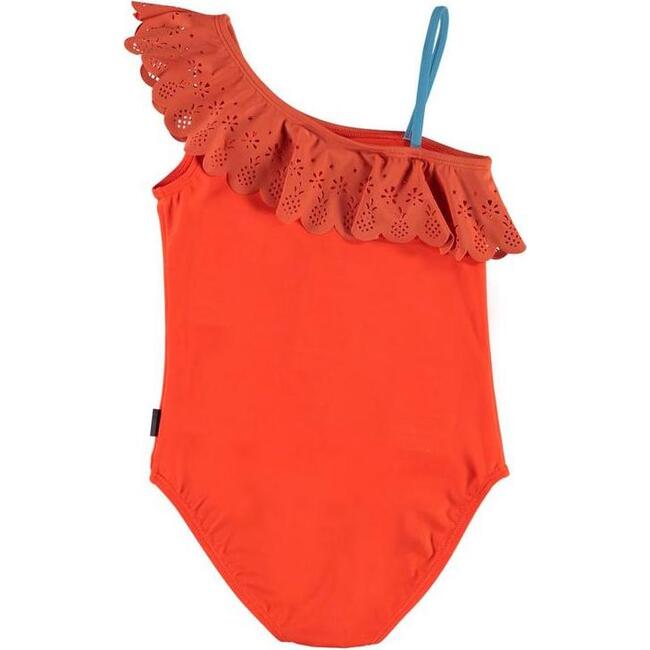 Red Net Swimsuit, Coral