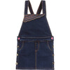 Rainbow Denim Pinafore Dress, Blue - Dresses - 1 - thumbnail