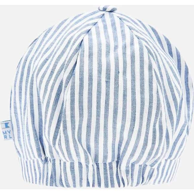 Pin Striped Cap, Blue - Hats - 2