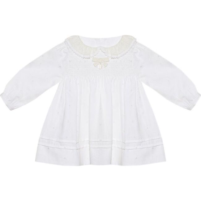 Ecru Dots Baby Dress - Dresses - 1
