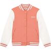 Peach Elephant Varsity Jacket, Orange - Jackets - 1 - thumbnail