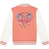Peach Elephant Varsity Jacket, Orange - Jackets - 2