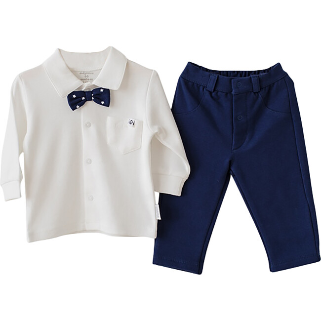Navy Chic Outfit Set, White - Mixed Apparel Set - 1