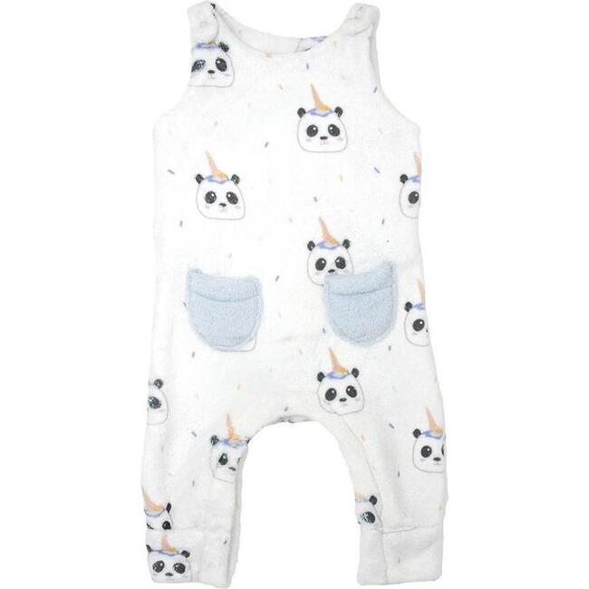 Panda Romper, Pale Blue