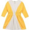 Lucky Star Fleece Dress, Yellow - Dresses - 2 - thumbnail