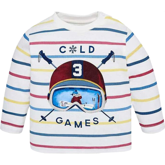 Goji Stripes T-Shirt, White - Tees - 1