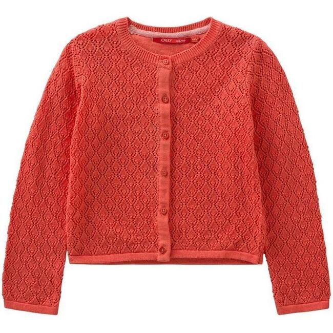 Kama Knitted Cardigan, Red - Cardigans - 1