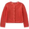 Kama Knitted Cardigan, Red - Cardigans - 1 - thumbnail
