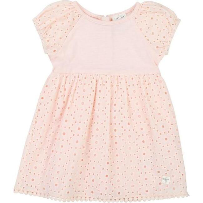 Eyelet Dress, Pink - Dresses - 1