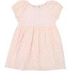 Eyelet Dress, Pink - Dresses - 1 - thumbnail