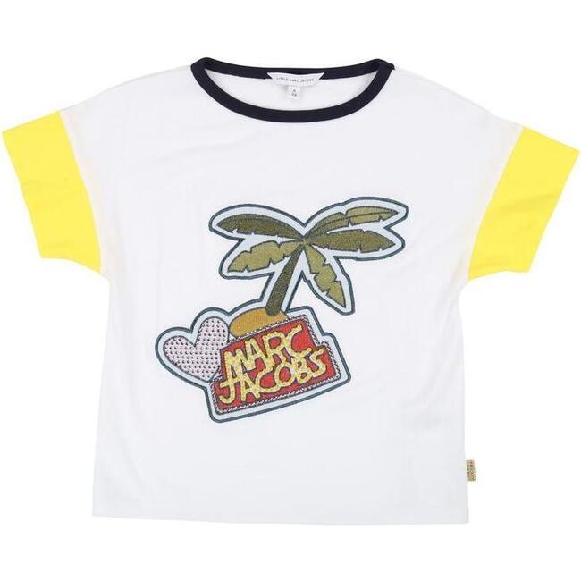 Palm Graphic T-Shirt, White - Tees - 1
