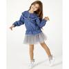 Denim Tutu Dress, Blue - Dresses - 2