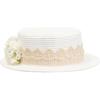 Guipur Flower Hat, Ivory - Hats - 2