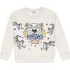 Graphic Logo Sweater, Beige - Sweaters - 1 - thumbnail