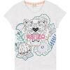 Floral Tiger T-Shirt, Light Gray - Tees - 1 - thumbnail