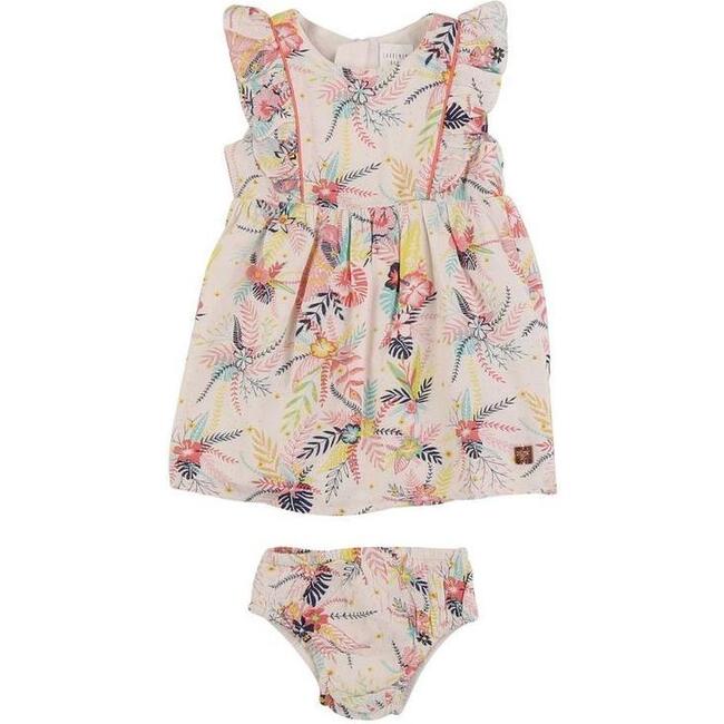 Floral Print Dress Set, Ivory - Dresses - 1