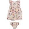 Floral Print Dress Set, Ivory - Dresses - 1 - thumbnail