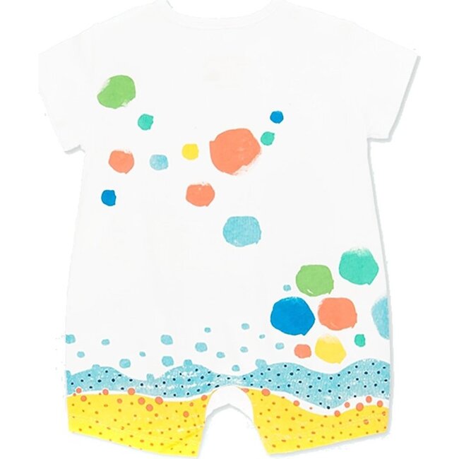 Elephant Bicycle Bodysuit, White - Onesies - 2