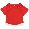 Coral Shoulder Knot T-Shirt, Orange - Tees - 2