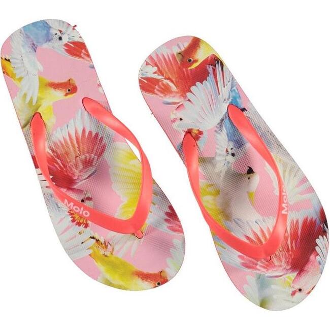 Cockatoos Zeppo Flip Flops, Pink - Sandals - 1