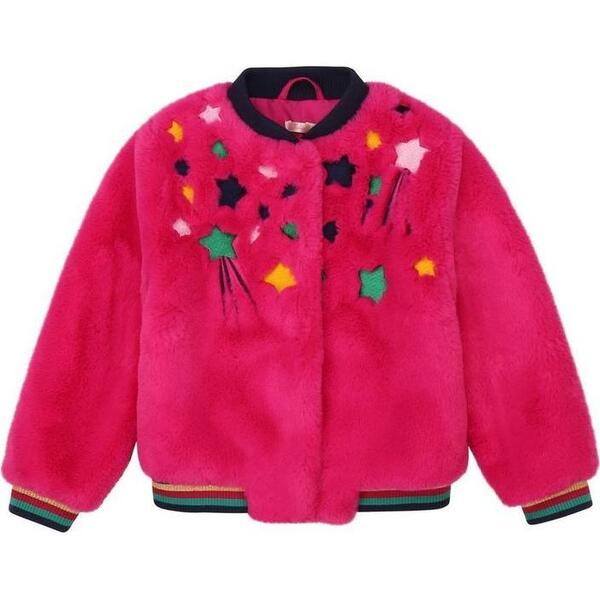 Bright Faux Bomber Jacket, Pink - Billieblush Outerwear | Maisonette