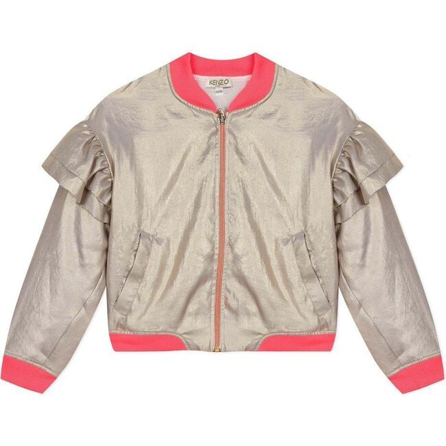 Bomber Jacket, Gold - Jackets - 1