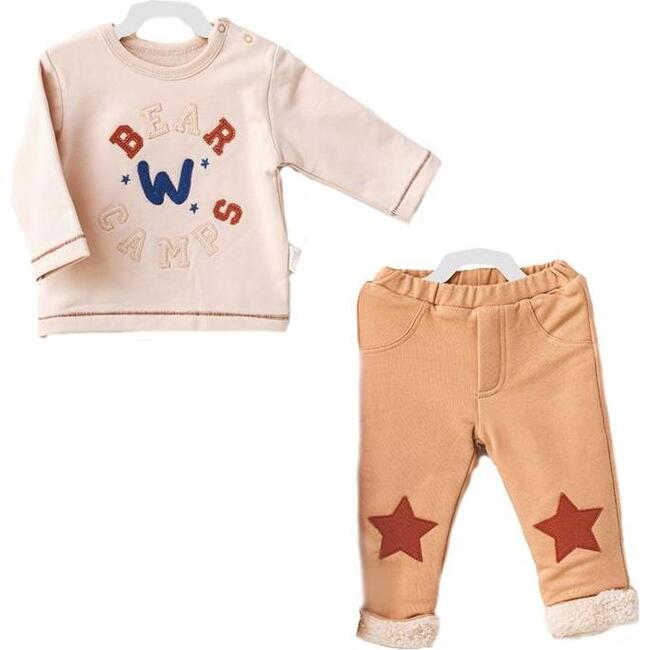 Bear Star Outfit, Beige - Mixed Apparel Set - 1