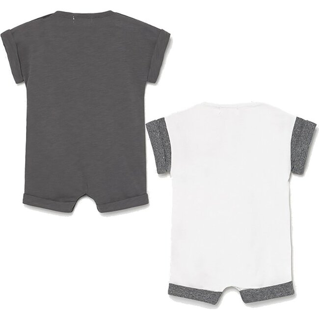 Charcoal Bodysuit Set, Gray - Onesies - 2