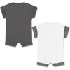 Charcoal Bodysuit Set, Gray - Onesies - 2 - thumbnail