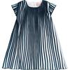 Striped Dress, Navy - Dresses - 1 - thumbnail