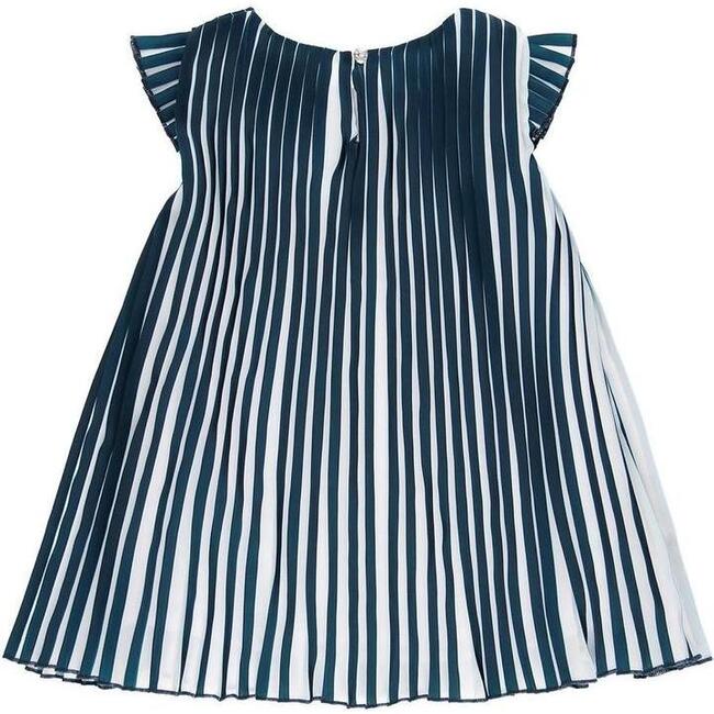 Striped Dress, Navy - Dresses - 2