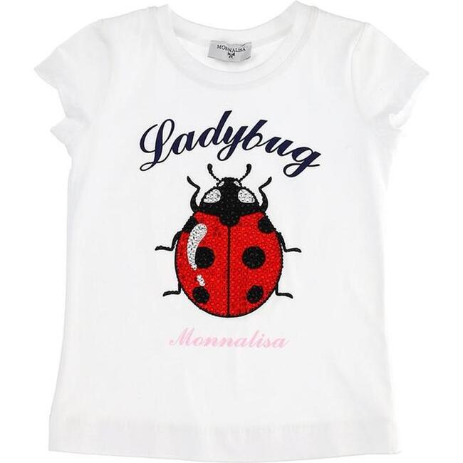 Ladybug T-Shirt, White - Tees - 1