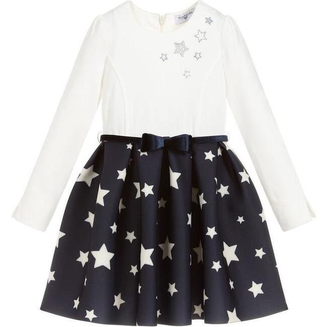 Star Dress, Navy White - Dresses - 1
