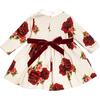 Rose & Spot Print Dress, Ecru - Dresses - 2