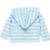 Striped Knit Jacket, Sky Blue - Jackets - 2