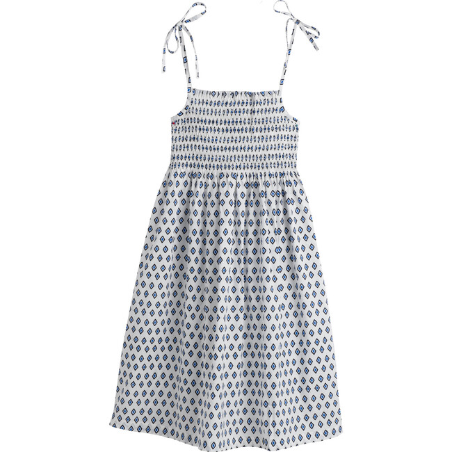 *Exclusive* Scarlett Smocked Dress, Blue Diamond - Dresses - 1