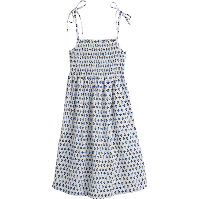 *Exclusive* Scarlett Smocked Dress, Blue Diamond - Dresses - 4
