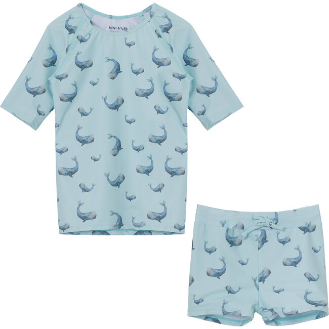 Gun Swim T-Shirt Rashguard, Iced Aqua Blue - One Pieces - 3