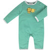 Crochet Lion Green Stripe Babygro - Onesies - 1 - thumbnail