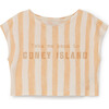 Soft Carrousel Crop Top, Orange Stripe - Tees - 1 - thumbnail